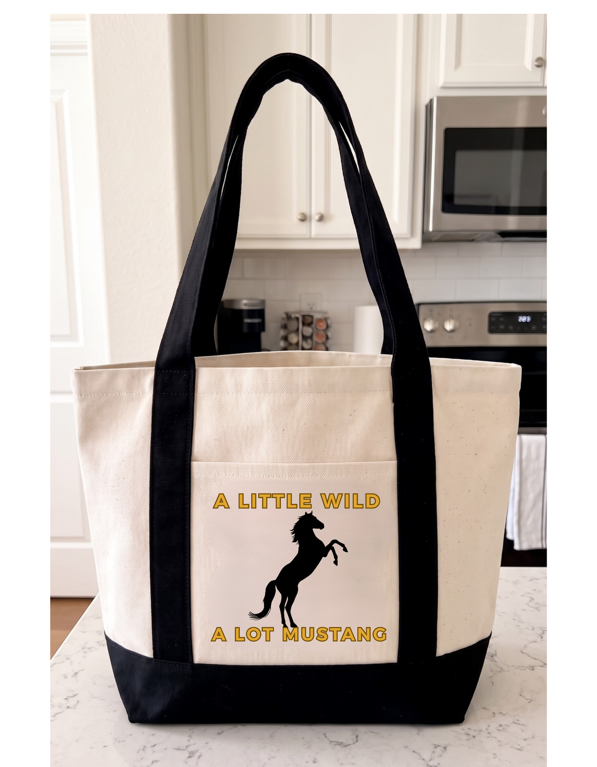 Bronco/Mustang Canvas Tote Bag